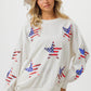 BiBi American Flag Sequin Star Sweatshirt OFF WHITE Sweatshirts