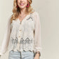 ADORA Button Down Embroidered Blouse BEIGE Blouses