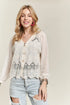 ADORA Button Down Embroidered Blouse BEIGE Blouses
