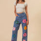 BiBi Flower Print Straight Legs Pants - DAVERRI FASHIONS