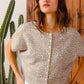 SO ME Leopard Print Button Front Sweater Cardigan