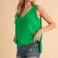 Aemi + Co V-Neck Wide Strap Tank - DAVERRI FASHIONS