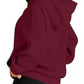 Maroon oversized kangaroo pocket hoodie in cozy relaxed fit