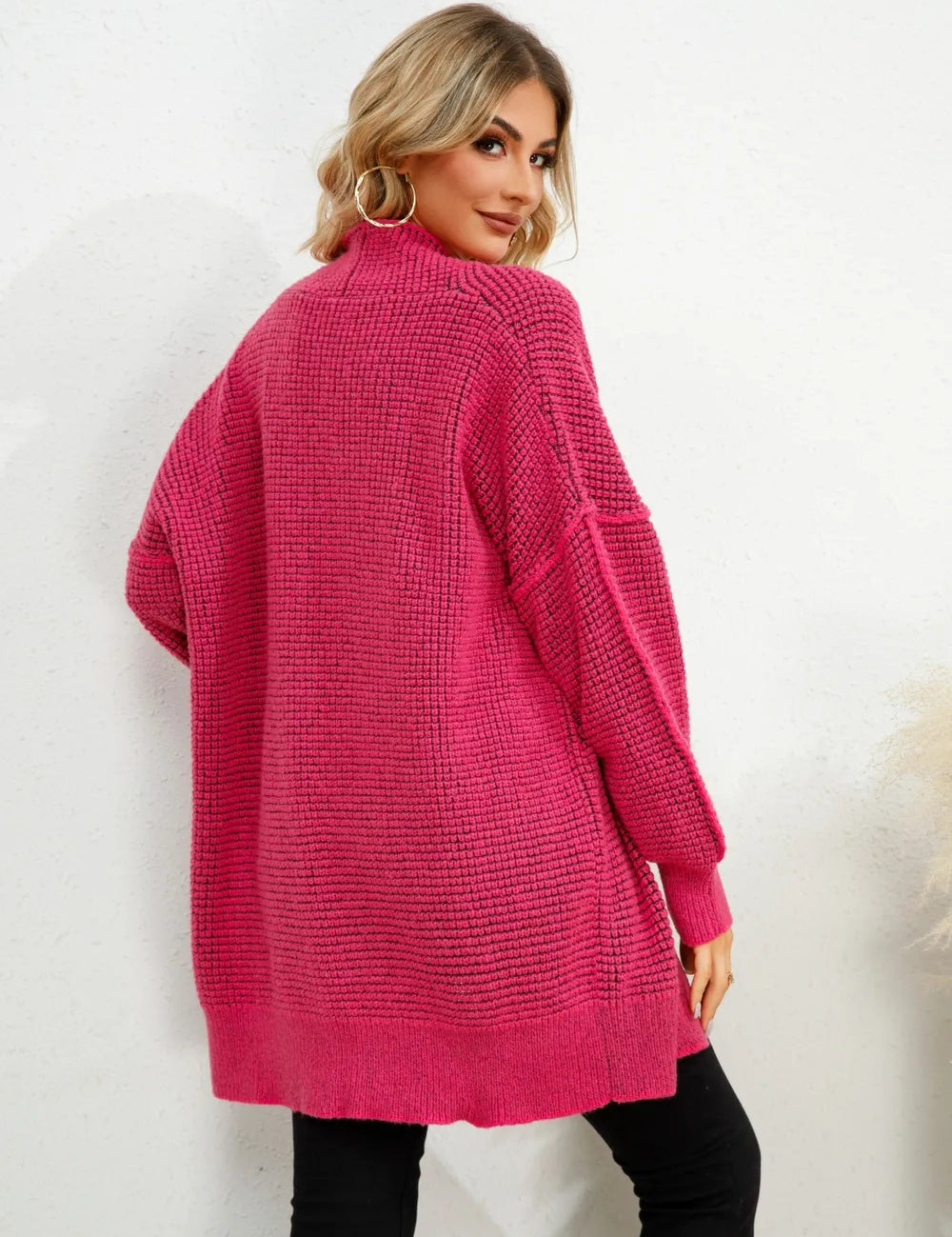 Open Front Dropped Shoulder Cardigan | Cardigans Daverri Fashions
