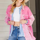 Lime 'N' Chili Oversized Mineral Wash Cotton Gauze Shacket