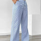 Striped Wide Leg Pants - DAVERRI FASHIONS