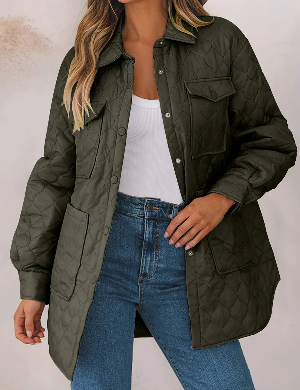 Snap Down Collared Winter Coat | Coats Daverri Fashions