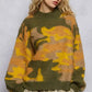 POL Mock Neck Abstract Colorblock Pattern Sweater - DAVERRI FASHIONS