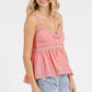 Mittoshop Crisscross Back Lace Detail V-Neck Cami