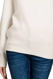 Zenana Viscose Mock Neck Exposed Seam Sweater - DAVERRI FASHIONS