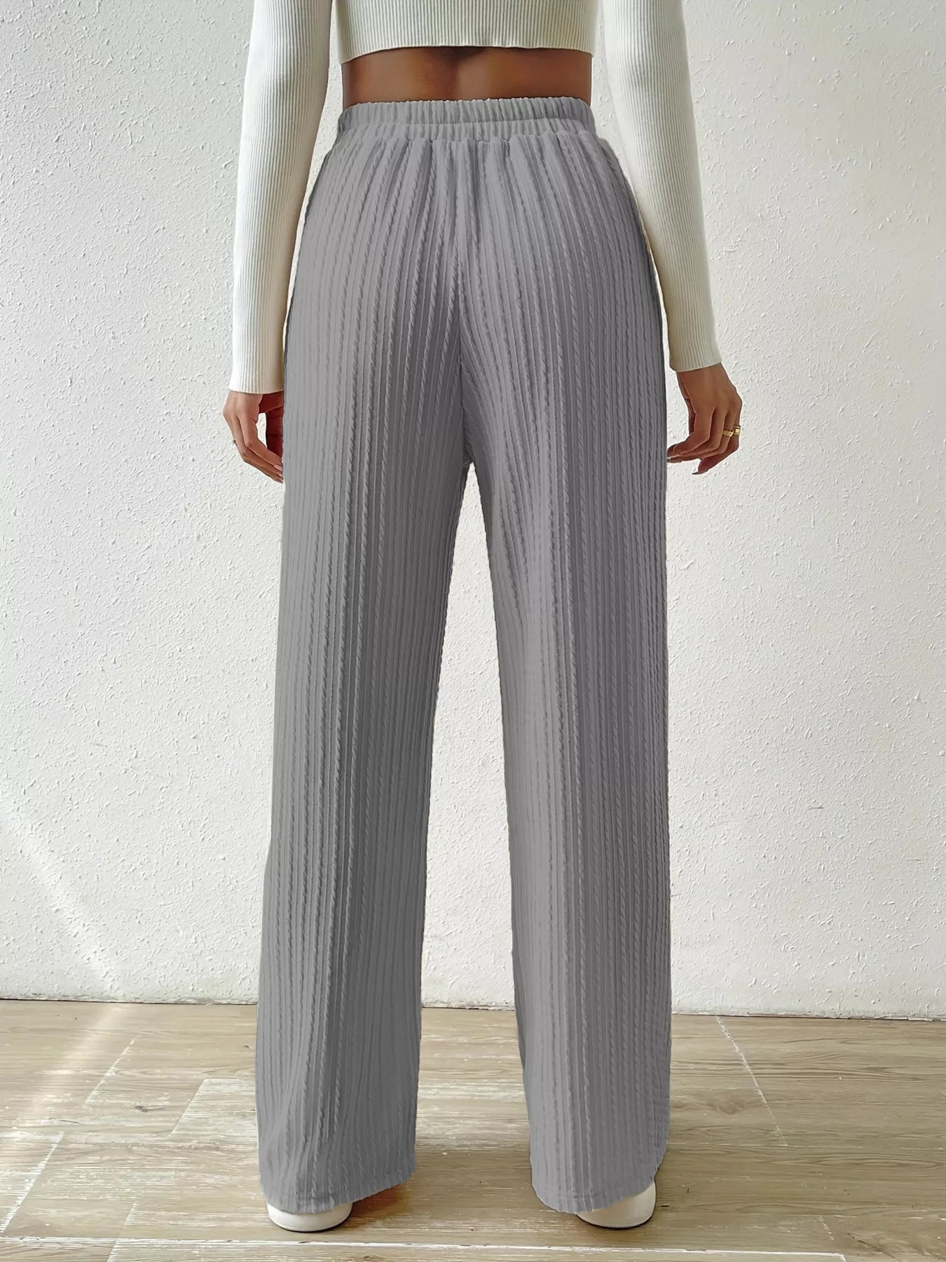 Drawstring Wide Leg Pants | Lounge Pants Daverri Fashions