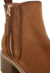 Tigris Microfiber Zipper Boots | Boots Daverri Fashions
