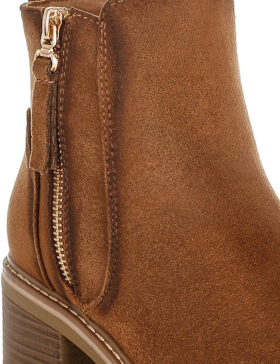 Tigris Microfiber Zipper Boots | Boots Daverri Fashions