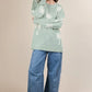 VERY J Palm Tree Graphic Oversized Knit Sweater Sweaters