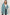 HYFVE Front Rosette Longline Slit Sweater Cardigan Ocean Blue Cardigans