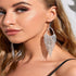 Glam Drop Crystal Waterfall Dangle Earrings - DAVERRI FASHIONS