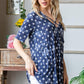 Heimish Short Sleeve Crisscross Star Babydoll Top