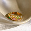 18K Gold-Plated Colorful Zircon Ring - DAVERRI FASHIONS