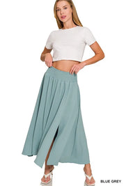 Zenana Heavy Woven Span Crop Tee & Skirt Set | Outfit Sets Daverri Fashions