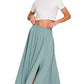 Zenana Heavy Woven Span Crop Tee & Skirt Set Outfit Sets