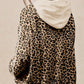 Leopard Print Long Sleeve Hoodie with Pocket - DAVERRI FASHIONS