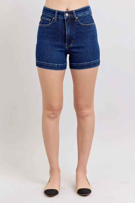 Judy Blue High Waist Tummy Control Denim Shorts | Daverri Fashions