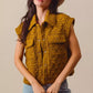 SO ME Triangle Quilting Stitch Button Up Knit Vest - DAVERRI FASHIONS