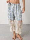Floral Lace Patchwork Pants - DAVERRI FASHIONS