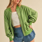Aemi + Co Snap Down Drop Shoulder Brushed Jacket Jackets
