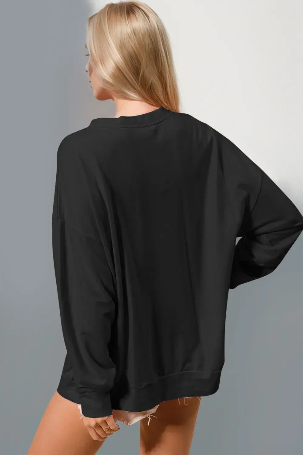 Double Take Sequin Nutcracker Round Neck Long Sleeve Sweatshirt - DAVERRI FASHIONS