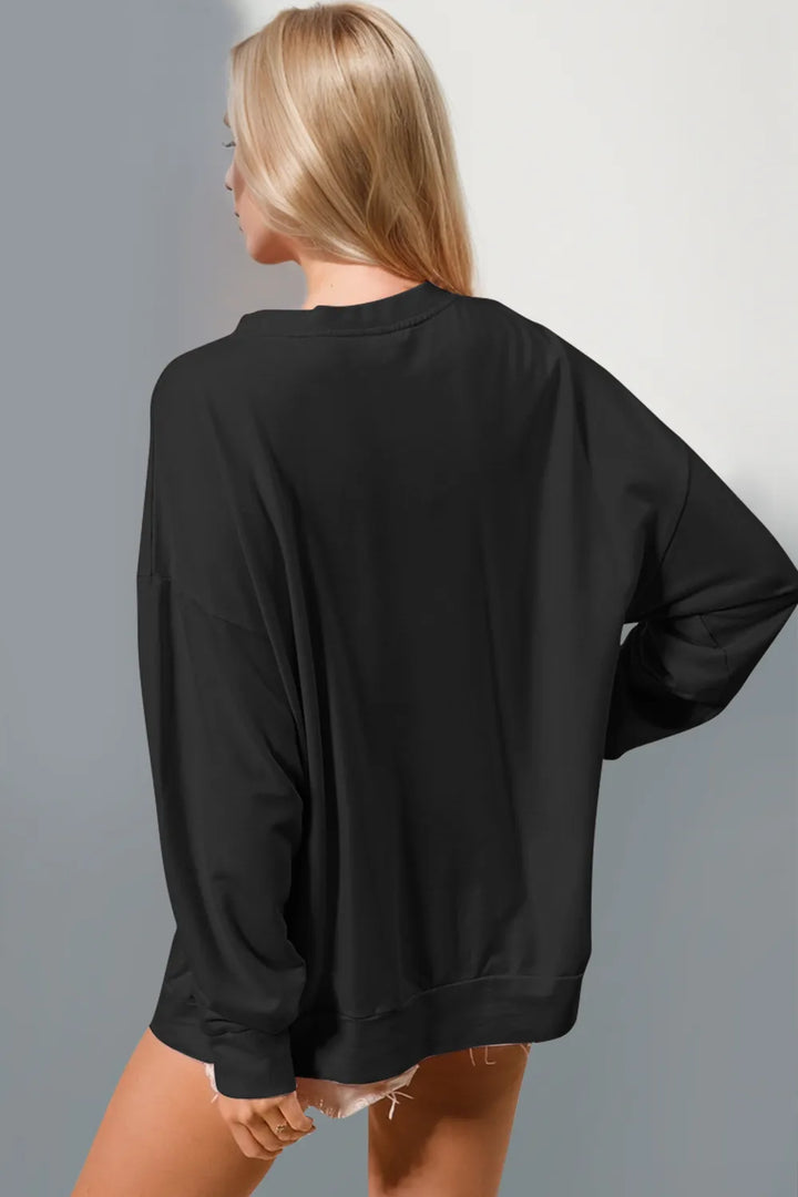 Double Take Sequin Nutcracker Round Neck Long Sleeve Sweatshirt | Sweatshirts Daverri Fashions