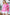 HOPELY Hot Pink Star Pattern Oversized Waffle T-Shirt Hot Pink T-Shirts