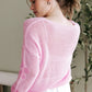 Dulce Big Flower Hollowed Knit Drop Shoulder Sweater Sweaters