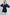 Umgee Pearl Detail Collared Neck Velvet Babydoll Blouse Navy