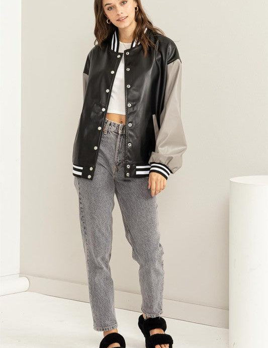 Game On Colorblock Baseball Jacket Jackets