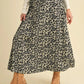 Aemi+Co Leopard Midi Skirt BLACK