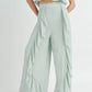 MABLE Crop Cami and Ruffled Wide Leg Pants Set Outfit Sets