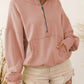 Zip-Up Dropped Shoulder Hoodie - DAVERRI FASHIONS