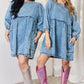 HEYSON Full Size Oversized Denim Babydoll Dress Babydoll Dresses