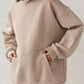 Kangaroo Pocket Long Sleeve Hoodie - DAVERRI FASHIONS