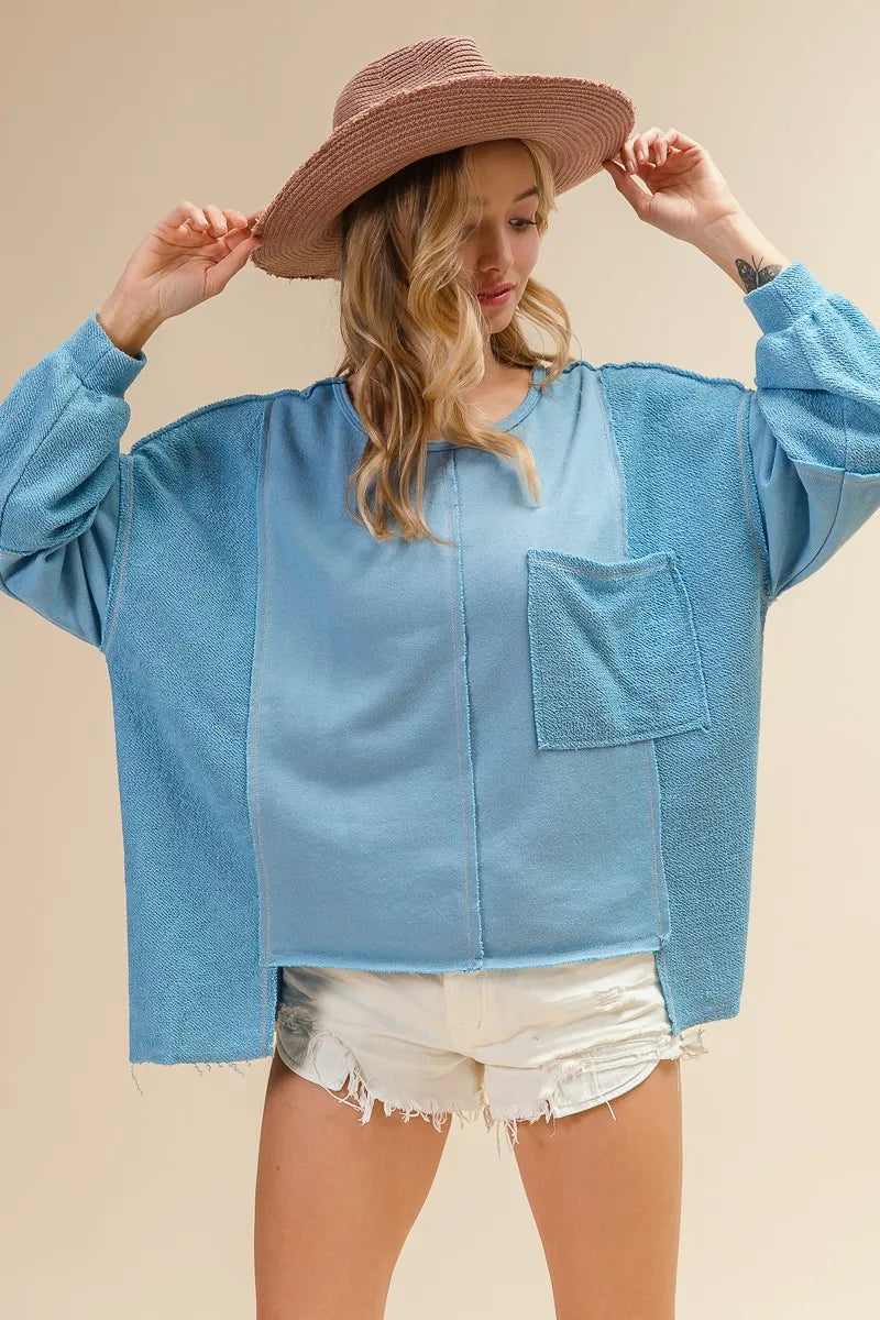 BiBi Oversized Pocket Front Sweatshirt Sweatshirts