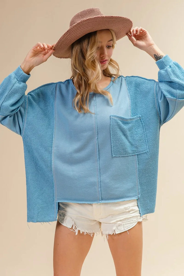 BiBi Oversized Pocket Front Sweatshirt Sweatshirts