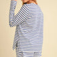 Aemi+Co Drawstring Contrast Striped Shorts BLUE