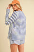 Aemi+Co Drawstring Contrast Striped Shorts BLUE