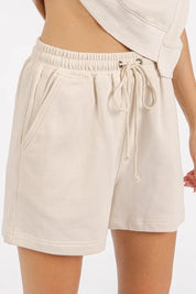 Mittoshop French Terry Crew Neck Top and Shorts Set | Outfit Sets Daverri Fashions