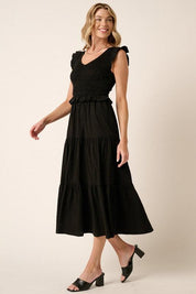 Mittoshop Smocked Ruffled Tiered Midi Dress | Mid Dresses Daverri Fashions