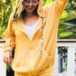 And The Why Hidden Leopard Knit Hoodie Top and Shorts Set WARM YELLOW Outfit Sets