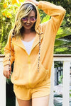 And The Why Hidden Leopard Knit Hoodie Top and Shorts Set - DAVERRI FASHIONS