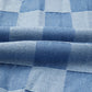 Checkerboard Splicing Raw Detail Oversized Denim Top - DAVERRI FASHIONS