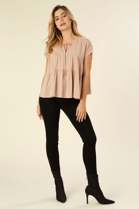 Tiered A Line Blouse Blouses